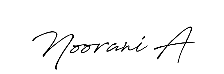 Create a beautiful signature design for name Noorani A. With this signature (Antro_Vectra_Bolder) fonts, you can make a handwritten signature for free. Noorani A signature style 7 images and pictures png