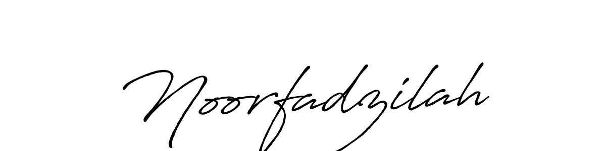 Make a beautiful signature design for name Noorfadzilah. With this signature (Antro_Vectra_Bolder) style, you can create a handwritten signature for free. Noorfadzilah signature style 7 images and pictures png