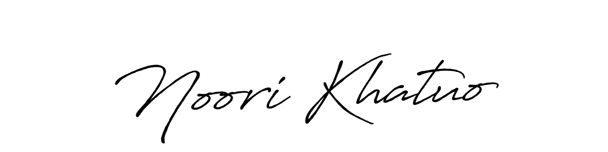 Create a beautiful signature design for name Noori Khatuo. With this signature (Antro_Vectra_Bolder) fonts, you can make a handwritten signature for free. Noori Khatuo signature style 7 images and pictures png