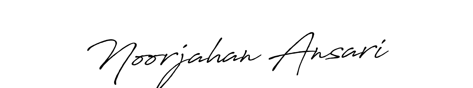 Make a beautiful signature design for name Noorjahan Ansari. With this signature (Antro_Vectra_Bolder) style, you can create a handwritten signature for free. Noorjahan Ansari signature style 7 images and pictures png