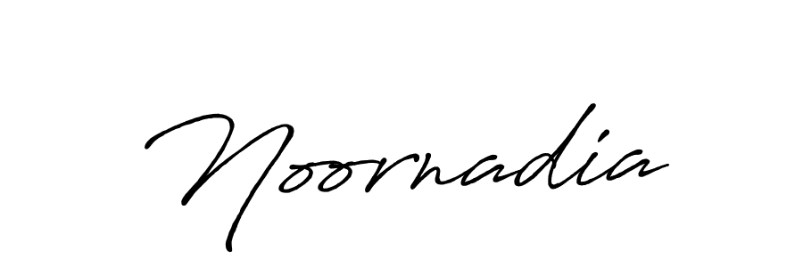 How to make Noornadia name signature. Use Antro_Vectra_Bolder style for creating short signs online. This is the latest handwritten sign. Noornadia signature style 7 images and pictures png