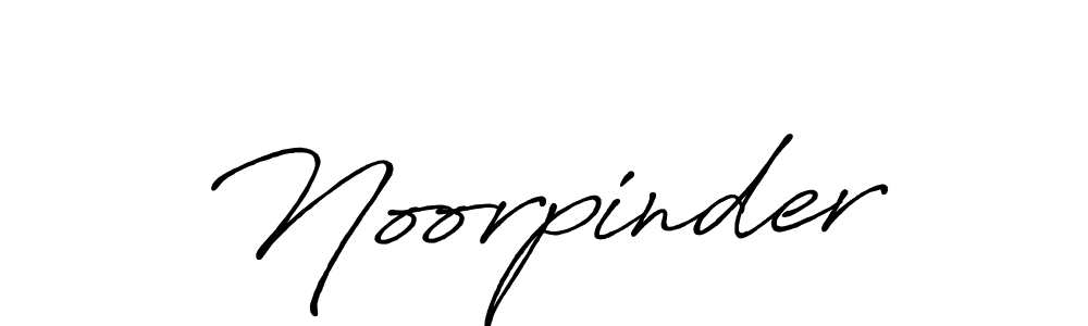 Design your own signature with our free online signature maker. With this signature software, you can create a handwritten (Antro_Vectra_Bolder) signature for name Noorpinder. Noorpinder signature style 7 images and pictures png