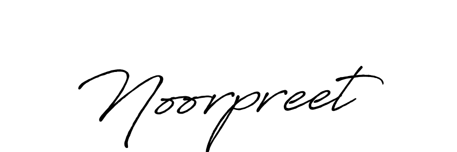 How to make Noorpreet name signature. Use Antro_Vectra_Bolder style for creating short signs online. This is the latest handwritten sign. Noorpreet signature style 7 images and pictures png