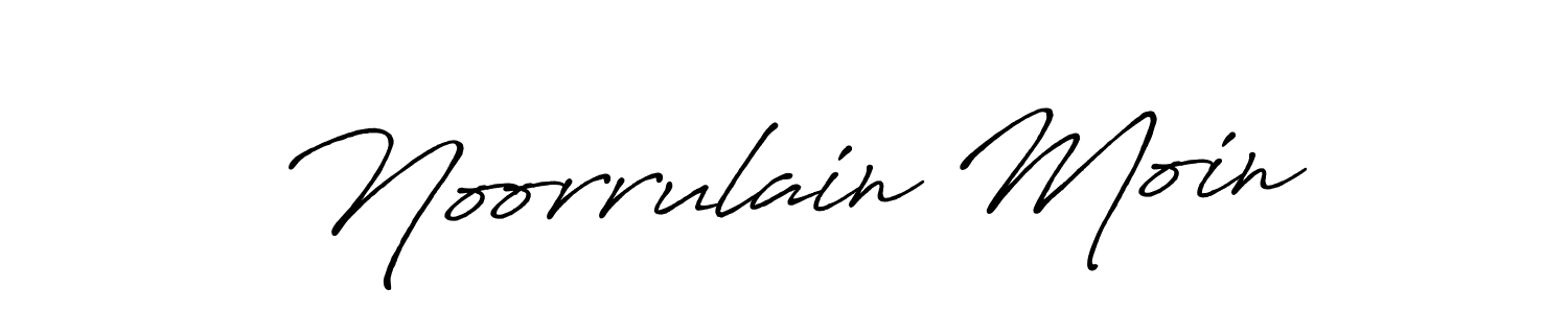 Noorrulain Moin stylish signature style. Best Handwritten Sign (Antro_Vectra_Bolder) for my name. Handwritten Signature Collection Ideas for my name Noorrulain Moin. Noorrulain Moin signature style 7 images and pictures png