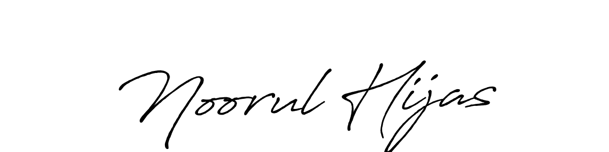 Create a beautiful signature design for name Noorul Hijas. With this signature (Antro_Vectra_Bolder) fonts, you can make a handwritten signature for free. Noorul Hijas signature style 7 images and pictures png