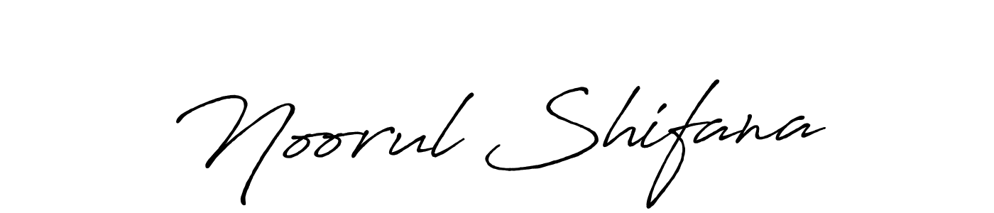 Design your own signature with our free online signature maker. With this signature software, you can create a handwritten (Antro_Vectra_Bolder) signature for name Noorul Shifana. Noorul Shifana signature style 7 images and pictures png