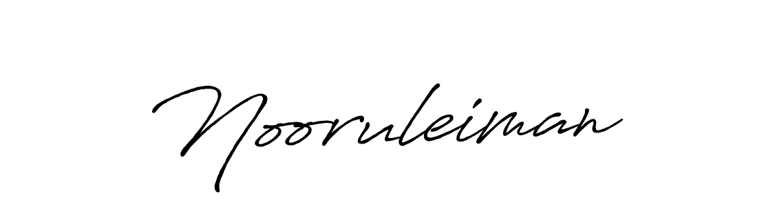 Make a beautiful signature design for name Nooruleiman. With this signature (Antro_Vectra_Bolder) style, you can create a handwritten signature for free. Nooruleiman signature style 7 images and pictures png