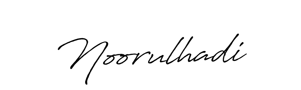 Make a beautiful signature design for name Noorulhadi. With this signature (Antro_Vectra_Bolder) style, you can create a handwritten signature for free. Noorulhadi signature style 7 images and pictures png