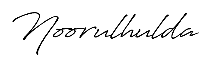 Quickly download Noorulhulda name signature in high-resolution PNG using Antro_Vectra_Bolder style. Ready to insert into PDFs and online applications. Noorulhulda signature style 7 images and pictures png