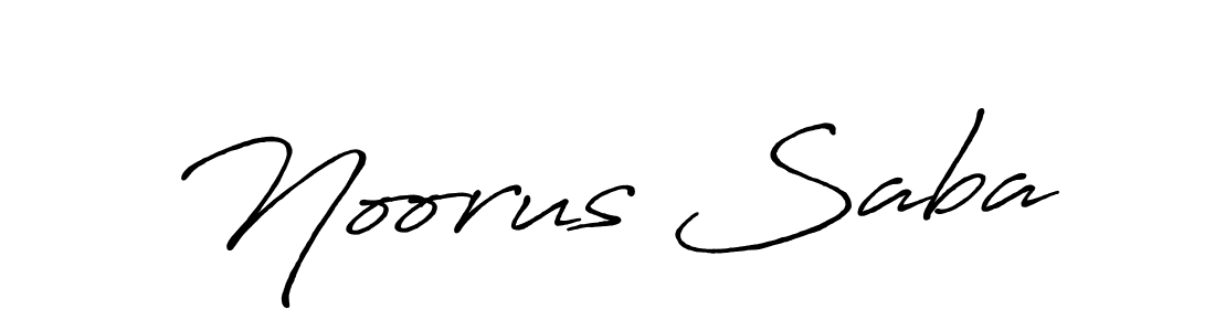 Design your own signature with our free online signature maker. With this signature software, you can create a handwritten (Antro_Vectra_Bolder) signature for name Noorus Saba. Noorus Saba signature style 7 images and pictures png