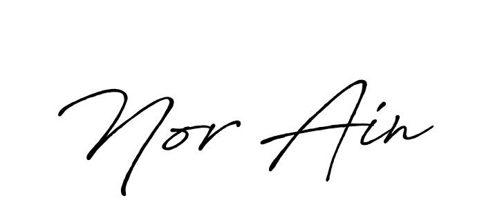 Create a beautiful signature design for name Nor Ain. With this signature (Antro_Vectra_Bolder) fonts, you can make a handwritten signature for free. Nor Ain signature style 7 images and pictures png