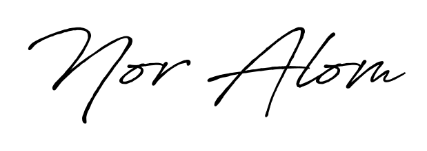 The Antro_Vectra_Bolder typeface gives name Nor Alom a refined look. Suitable for certificates, diplomas, and official verification. Nor Alom signature style 7 images and pictures png