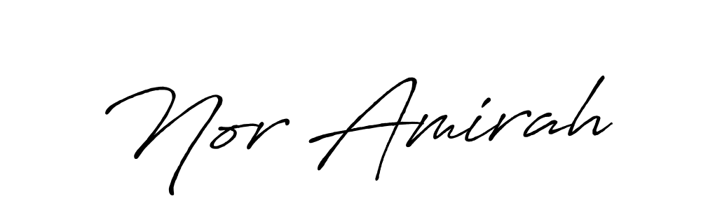 Design your own signature with our free online signature maker. With this signature software, you can create a handwritten (Antro_Vectra_Bolder) signature for name Nor Amirah. Nor Amirah signature style 7 images and pictures png