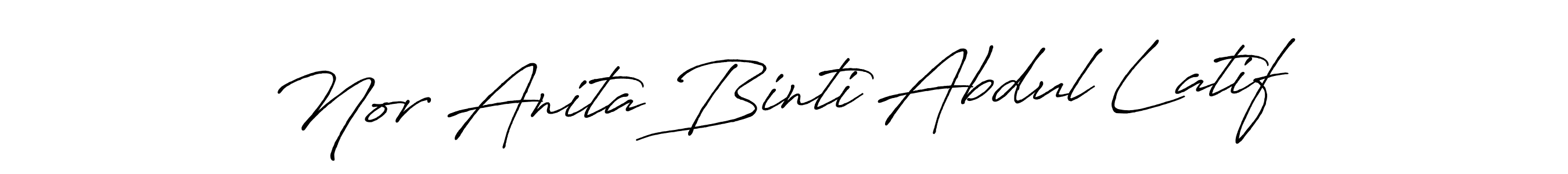 Similarly Antro_Vectra_Bolder is the best handwritten signature design. Signature creator online .You can use it as an online autograph creator for name Nor Anita Binti Abdul Latif. Nor Anita Binti Abdul Latif signature style 7 images and pictures png