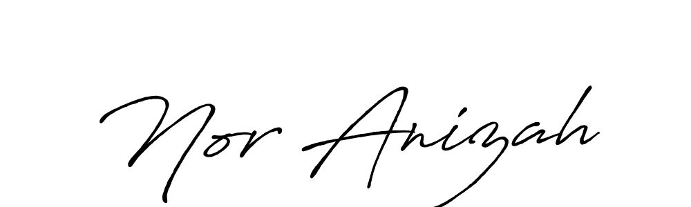 Nor Anizah stylish signature style. Best Handwritten Sign (Antro_Vectra_Bolder) for my name. Handwritten Signature Collection Ideas for my name Nor Anizah. Nor Anizah signature style 7 images and pictures png