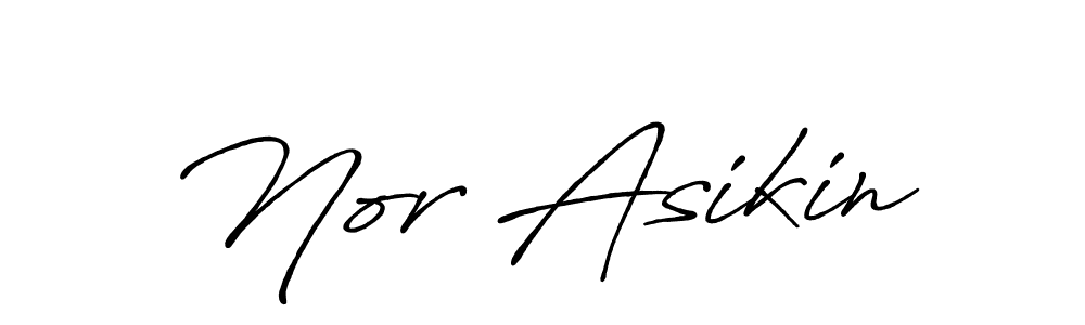 Create a beautiful signature design for name Nor Asikin. With this signature (Antro_Vectra_Bolder) fonts, you can make a handwritten signature for free. Nor Asikin signature style 7 images and pictures png