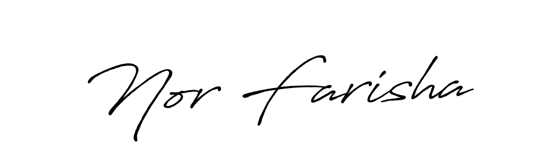 Create a beautiful signature design for name Nor Farisha. With this signature (Antro_Vectra_Bolder) fonts, you can make a handwritten signature for free. Nor Farisha signature style 7 images and pictures png