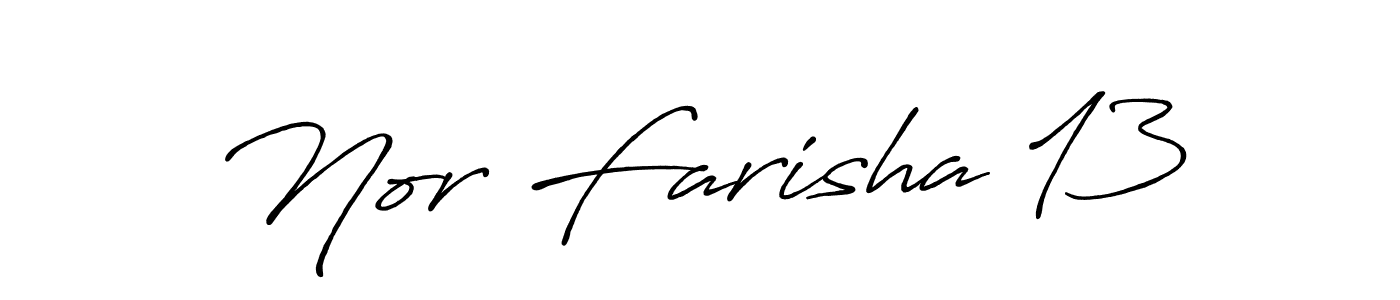 Make a beautiful signature design for name Nor Farisha 13. With this signature (Antro_Vectra_Bolder) style, you can create a handwritten signature for free. Nor Farisha 13 signature style 7 images and pictures png