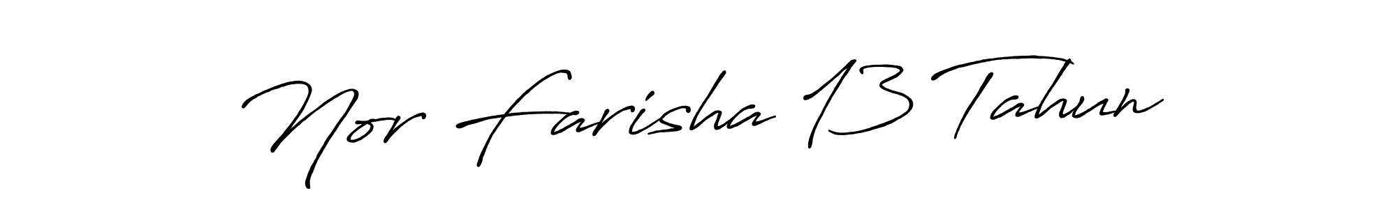 Create a beautiful signature design for name Nor Farisha 13 Tahun. With this signature (Antro_Vectra_Bolder) fonts, you can make a handwritten signature for free. Nor Farisha 13 Tahun signature style 7 images and pictures png