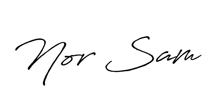 Antro_Vectra_Bolder is a professional signature style that is perfect for those who want to add a touch of class to their signature. It is also a great choice for those who want to make their signature more unique. Get Nor Sam name to fancy signature for free. Nor Sam signature style 7 images and pictures png