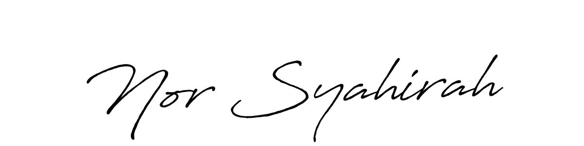 Create a beautiful signature design for name Nor Syahirah. With this signature (Antro_Vectra_Bolder) fonts, you can make a handwritten signature for free. Nor Syahirah signature style 7 images and pictures png