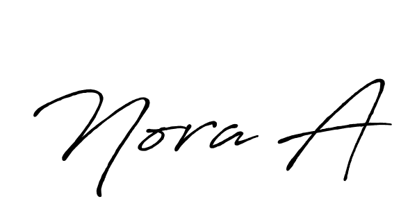 Also You can easily find your signature by using the search form. We will create Nora A name handwritten signature images for you free of cost using Antro_Vectra_Bolder sign style. Nora A signature style 7 images and pictures png