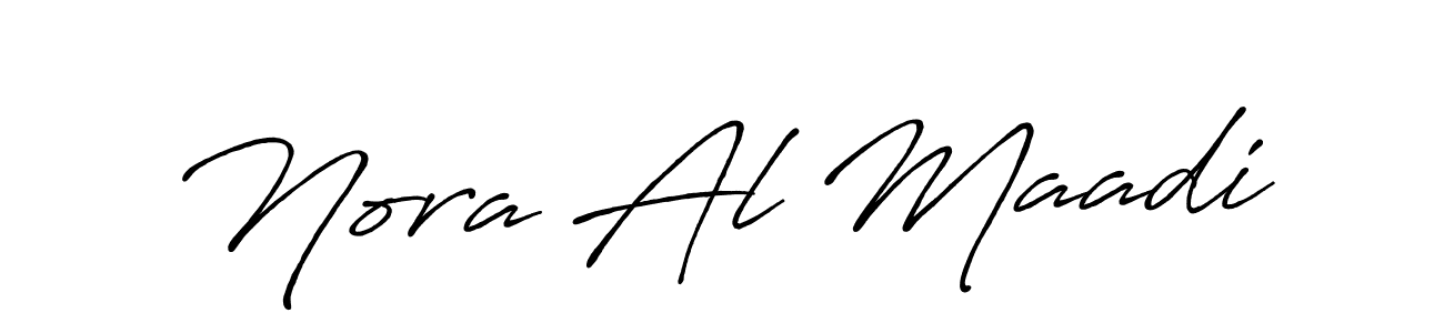 Create a beautiful signature design for name Nora Al Maadi. With this signature (Antro_Vectra_Bolder) fonts, you can make a handwritten signature for free. Nora Al Maadi signature style 7 images and pictures png