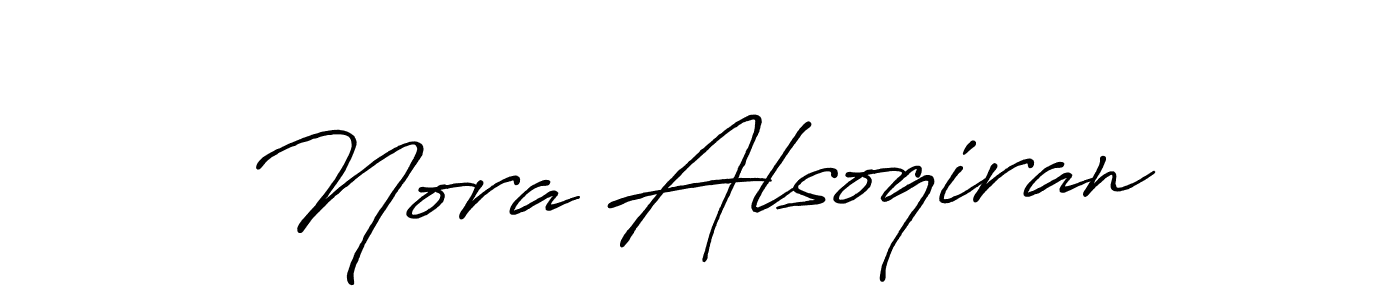 Create a beautiful signature design for name Nora Alsoqiran. With this signature (Antro_Vectra_Bolder) fonts, you can make a handwritten signature for free. Nora Alsoqiran signature style 7 images and pictures png