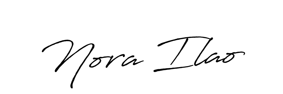 How to make Nora Ilao name signature. Use Antro_Vectra_Bolder style for creating short signs online. This is the latest handwritten sign. Nora Ilao signature style 7 images and pictures png