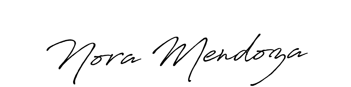 Nora Mendoza stylish signature style. Best Handwritten Sign (Antro_Vectra_Bolder) for my name. Handwritten Signature Collection Ideas for my name Nora Mendoza. Nora Mendoza signature style 7 images and pictures png