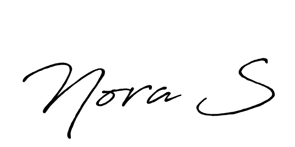 The best way (Antro_Vectra_Bolder) to make a short signature is to pick only two or three words in your name. The name Nora S include a total of six letters. For converting this name. Nora S signature style 7 images and pictures png