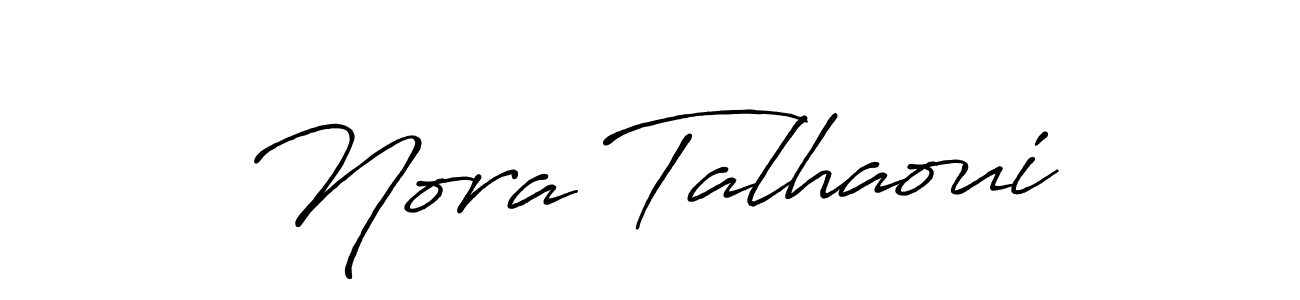 Make a short Nora Talhaoui signature style. Manage your documents anywhere anytime using Antro_Vectra_Bolder. Create and add eSignatures, submit forms, share and send files easily. Nora Talhaoui signature style 7 images and pictures png