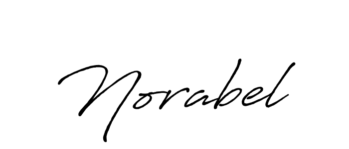 The best way (Antro_Vectra_Bolder) to make a short signature is to pick only two or three words in your name. The name Norabel include a total of six letters. For converting this name. Norabel signature style 7 images and pictures png