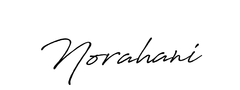 Make a beautiful signature design for name Norahani. With this signature (Antro_Vectra_Bolder) style, you can create a handwritten signature for free. Norahani signature style 7 images and pictures png