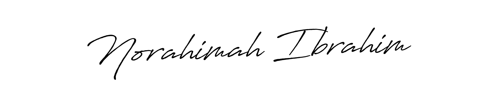 Create a beautiful signature design for name Norahimah Ibrahim. With this signature (Antro_Vectra_Bolder) fonts, you can make a handwritten signature for free. Norahimah Ibrahim signature style 7 images and pictures png