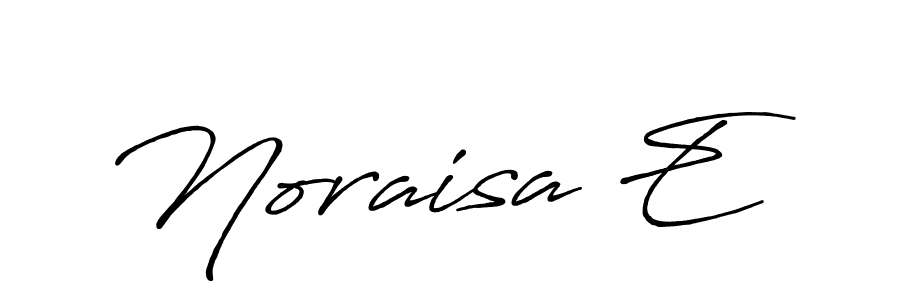 Once you've used our free online signature maker to create your best signature Antro_Vectra_Bolder style, it's time to enjoy all of the benefits that Noraisa E name signing documents. Noraisa E signature style 7 images and pictures png
