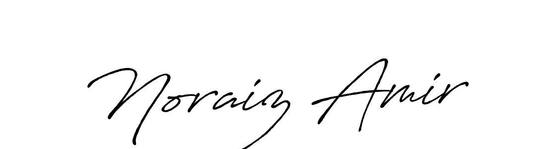 Also You can easily find your signature by using the search form. We will create Noraiz Amir name handwritten signature images for you free of cost using Antro_Vectra_Bolder sign style. Noraiz Amir signature style 7 images and pictures png