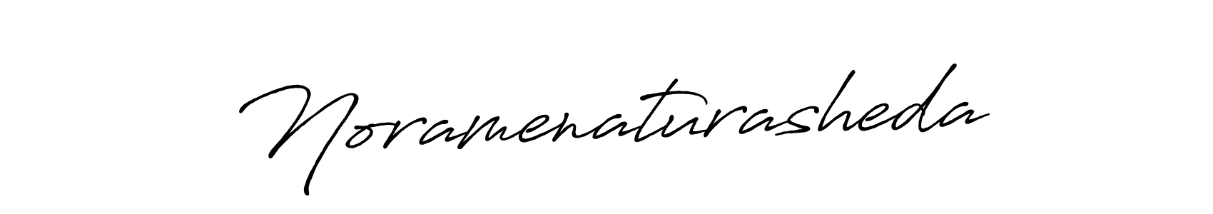 Create a beautiful signature design for name Noramenaturasheda. With this signature (Antro_Vectra_Bolder) fonts, you can make a handwritten signature for free. Noramenaturasheda signature style 7 images and pictures png