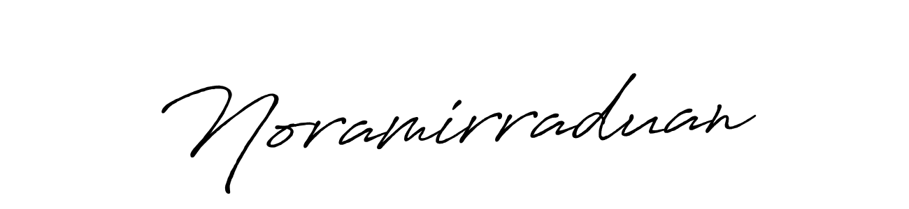 Create a beautiful signature design for name Noramirraduan. With this signature (Antro_Vectra_Bolder) fonts, you can make a handwritten signature for free. Noramirraduan signature style 7 images and pictures png