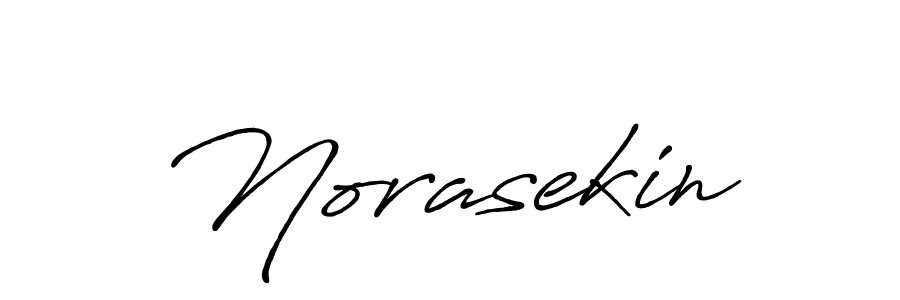 if you are searching for the best signature style for your name Norasekin. so please give up your signature search. here we have designed multiple signature styles  using Antro_Vectra_Bolder. Norasekin signature style 7 images and pictures png