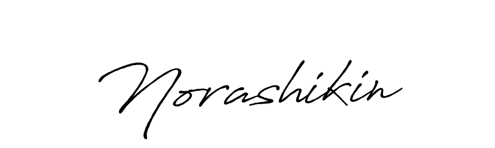 Make a beautiful signature design for name Norashikin. With this signature (Antro_Vectra_Bolder) style, you can create a handwritten signature for free. Norashikin signature style 7 images and pictures png