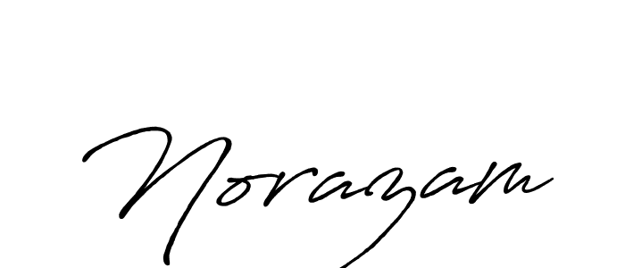 How to make Norazam name signature. Use Antro_Vectra_Bolder style for creating short signs online. This is the latest handwritten sign. Norazam signature style 7 images and pictures png