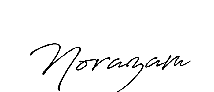 How to make Norazam name signature. Use Antro_Vectra_Bolder style for creating short signs online. This is the latest handwritten sign. Norazam signature style 7 images and pictures png