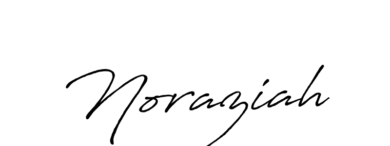 Use a signature maker to create a handwritten signature online. With this signature software, you can design (Antro_Vectra_Bolder) your own signature for name Noraziah. Noraziah signature style 7 images and pictures png