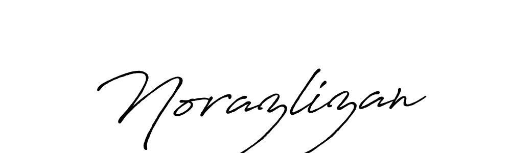 Use a signature maker to create a handwritten signature online. With this signature software, you can design (Antro_Vectra_Bolder) your own signature for name Norazlizan. Norazlizan signature style 7 images and pictures png