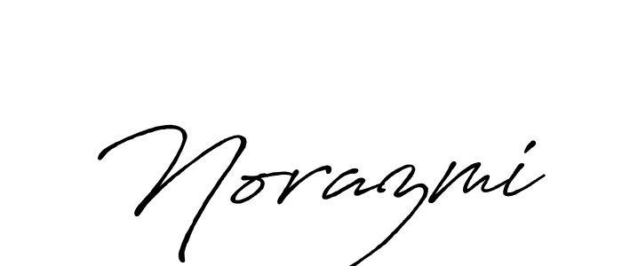 Use a signature maker to create a handwritten signature online. With this signature software, you can design (Antro_Vectra_Bolder) your own signature for name Norazmi. Norazmi signature style 7 images and pictures png