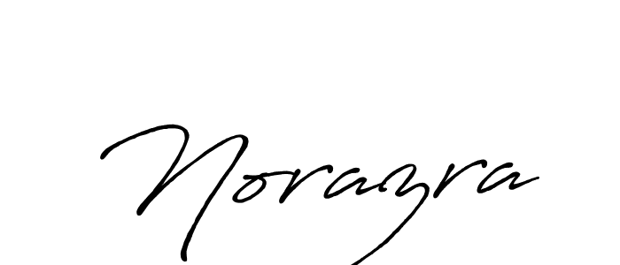 Use a signature maker to create a handwritten signature online. With this signature software, you can design (Antro_Vectra_Bolder) your own signature for name Norazra. Norazra signature style 7 images and pictures png