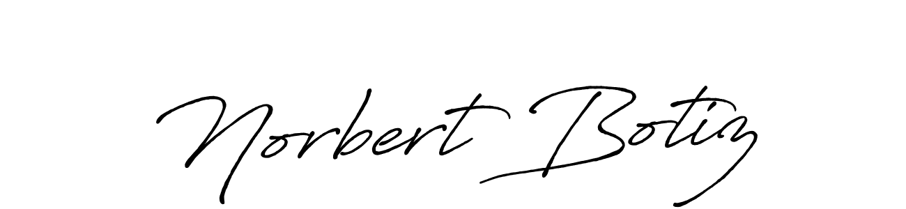 Norbert Botiz stylish signature style. Best Handwritten Sign (Antro_Vectra_Bolder) for my name. Handwritten Signature Collection Ideas for my name Norbert Botiz. Norbert Botiz signature style 7 images and pictures png