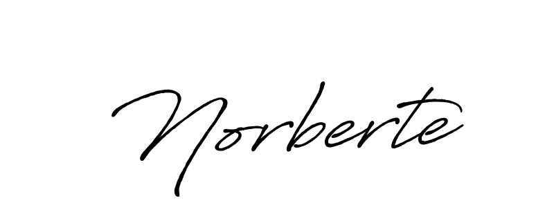 Use a signature maker to create a handwritten signature online. With this signature software, you can design (Antro_Vectra_Bolder) your own signature for name Norberte. Norberte signature style 7 images and pictures png