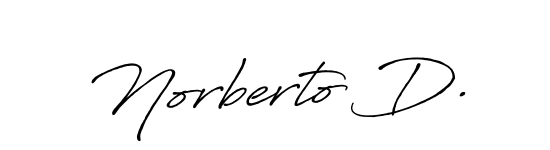 Norberto D. stylish signature style. Best Handwritten Sign (Antro_Vectra_Bolder) for my name. Handwritten Signature Collection Ideas for my name Norberto D.. Norberto D. signature style 7 images and pictures png